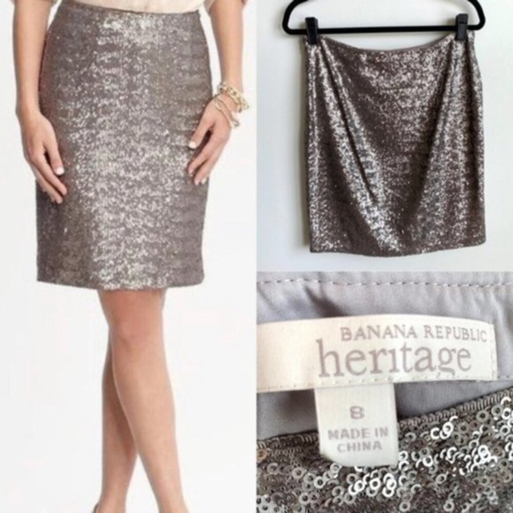 BANANA REPUBLIC Heritage Collection Sequin Skirt in Size 8
